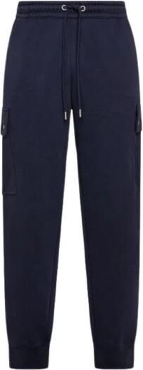 Sun68 Blauwe Katoenen Broek met Trekkoord en Zakken Blue Heren