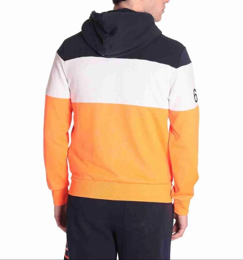Sun68 Fluorescerende Katoenen Hoodie Zip Collectie Orange Heren - Foto 3