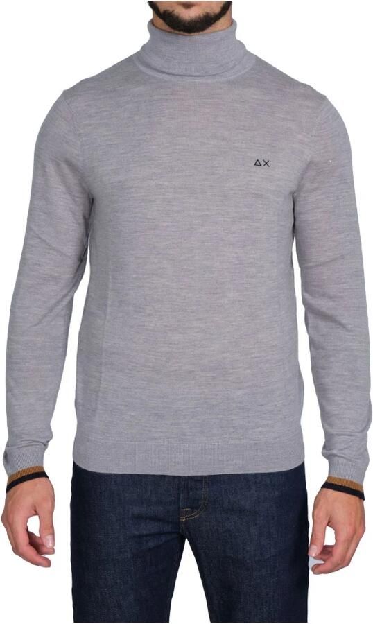 Sun68 Gestreepte Turtle Manchet Gray Heren