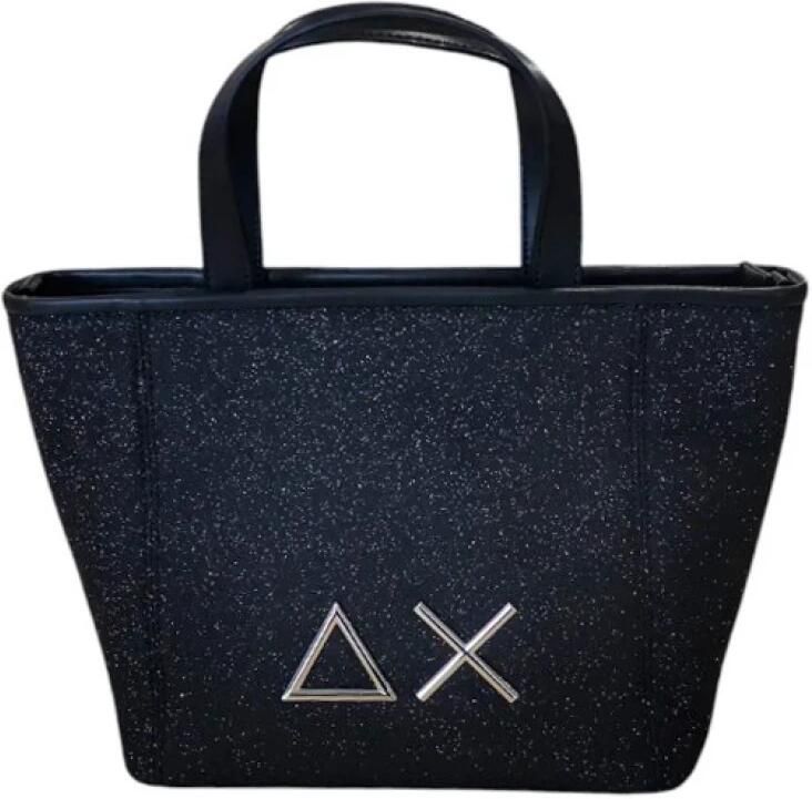 Sun68 Glitter Stof Glamour Tas Zwart Black Dames - Foto 3