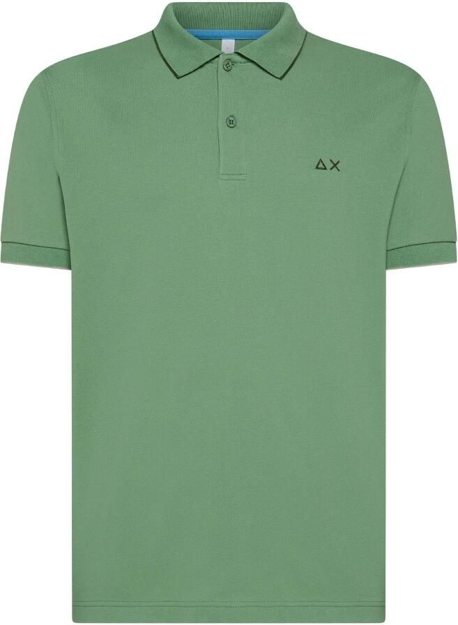 Sun68 T-shirt Poloshirt Small Stripe Collar Lichtgroen - Foto 2