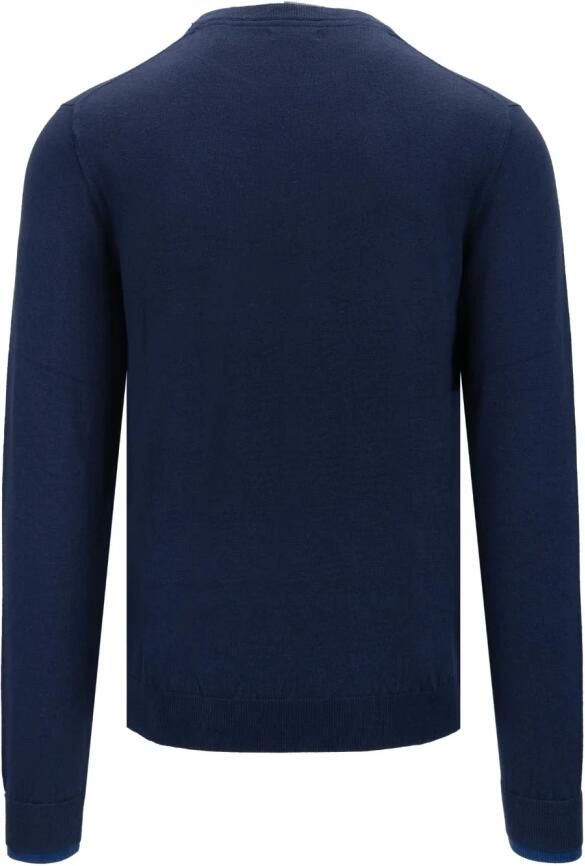 Sun68 Blauwe Heren Trui met Dubbele Rib Ronde Hals Blue Heren - Foto 3