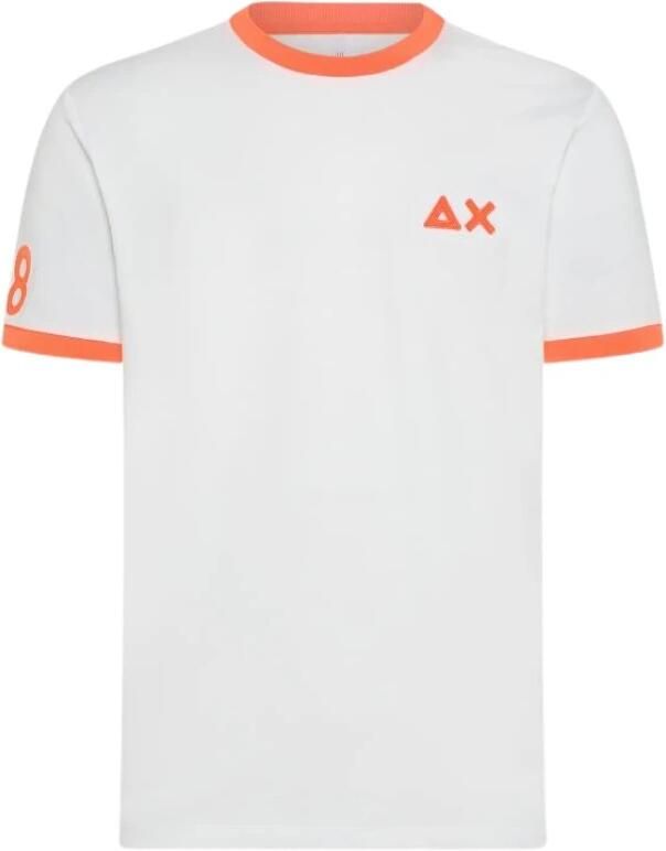 Sun68 Katoenen T-shirt White Heren