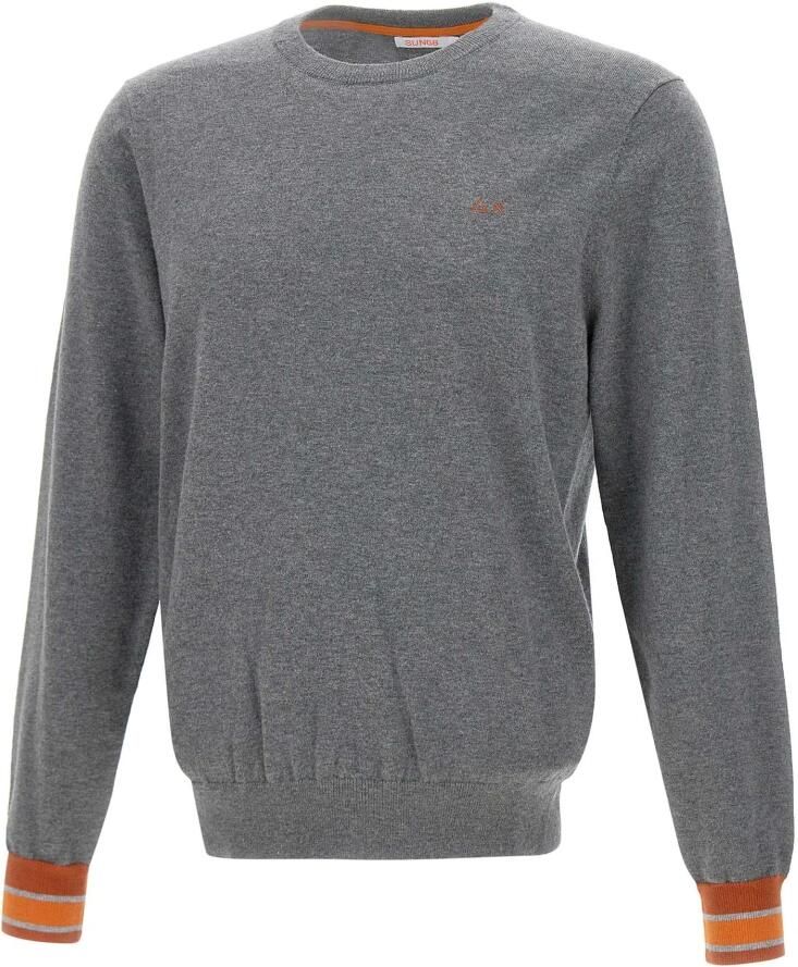 Sun68 Mannen Grijze Trui met Roest Accenten Gray Heren - Foto 4