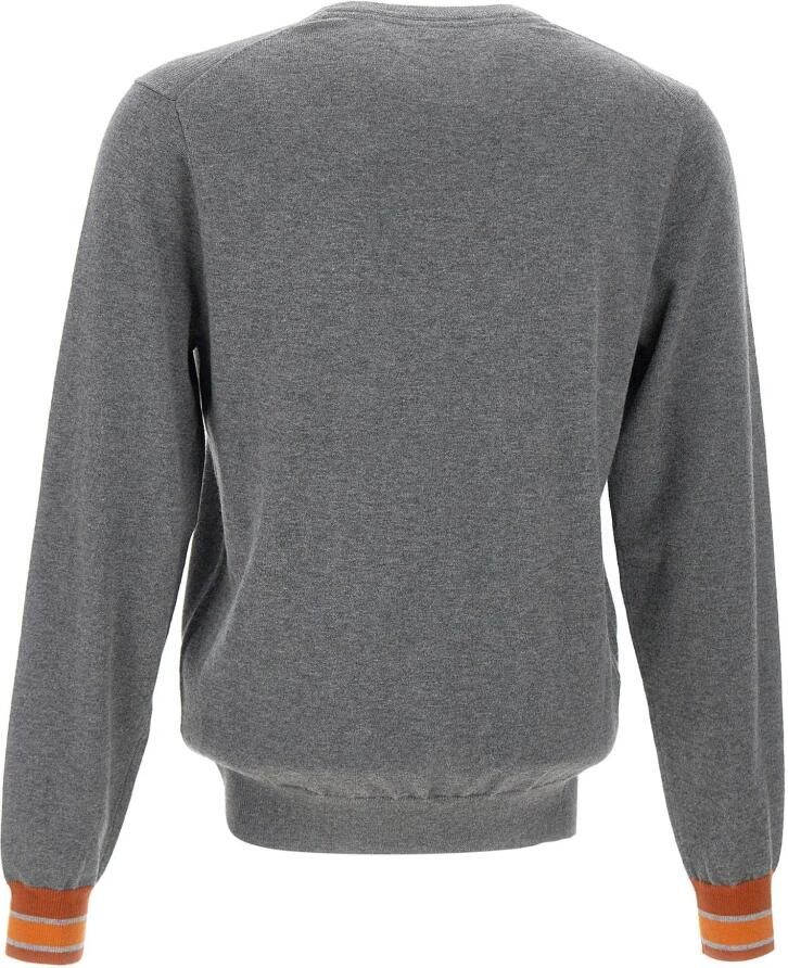 Sun68 Mannen Grijze Trui met Roest Accenten Gray Heren