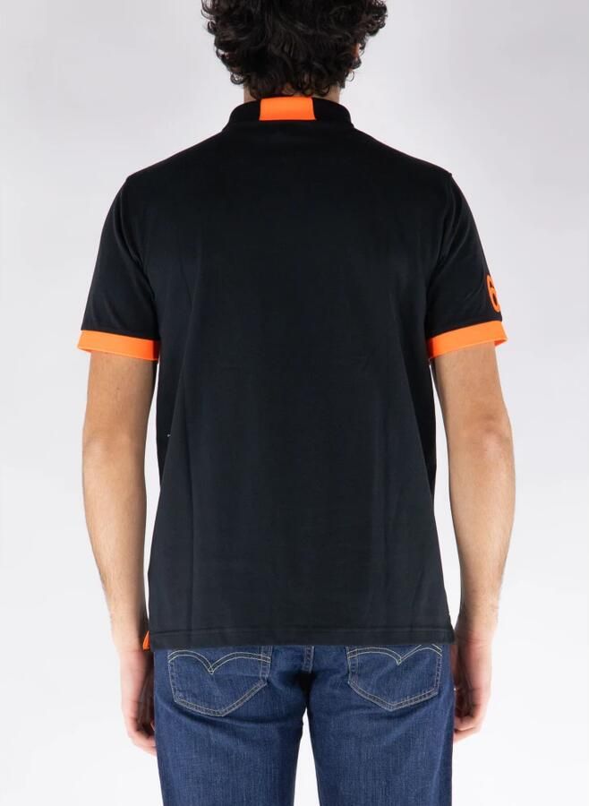 Sun68 Zwarte Polo Logo T-shirts en Polos Black Heren - Foto 2