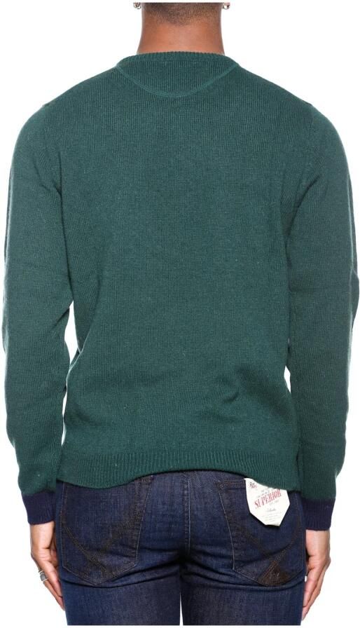 Sun68 Iconische wol katoen trui Green Heren