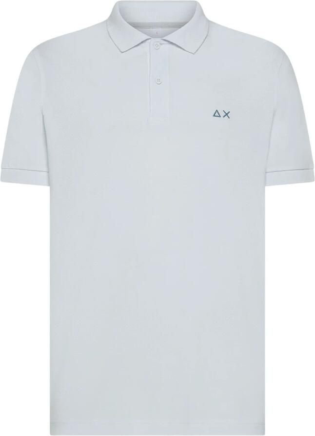 Sun68 Witte Polo Korte Mouw Stijlvol Shirt White Heren