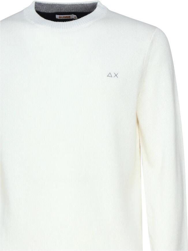 Sun68 Stijlvolle Sweaters voor Mannen en Vrouwen White Heren