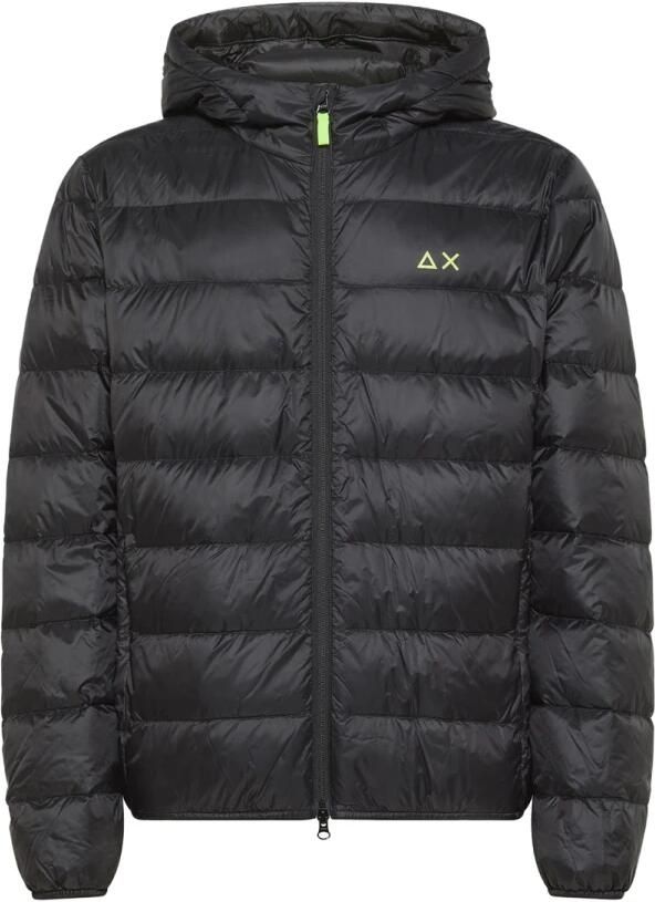 Sun68 Zwarte Hood Down Jas Black