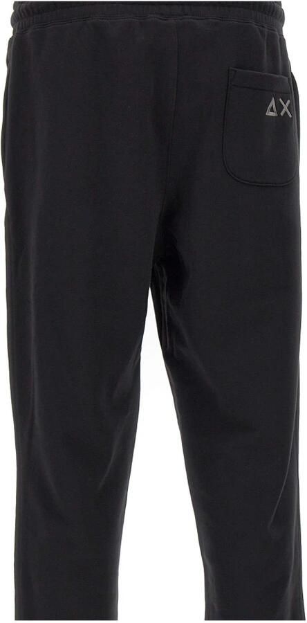 Sun68 Zwarte katoenen jogger met elastische tailleband Black Heren