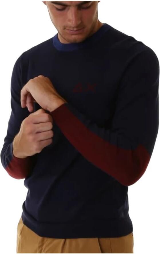 Sun68 Heren Zwarte Trui met Geribbelde Ronde Hals en Lange Mouwen Black Heren - Foto 2