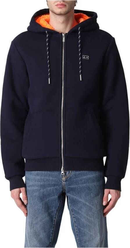 Sun68 Sweater met rits Blauw Heren