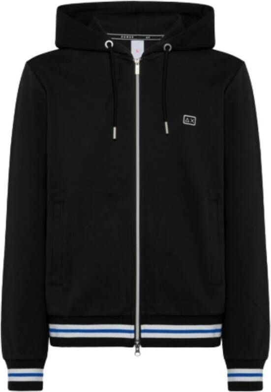 Sun68 Sweater met rits Zwart Heren