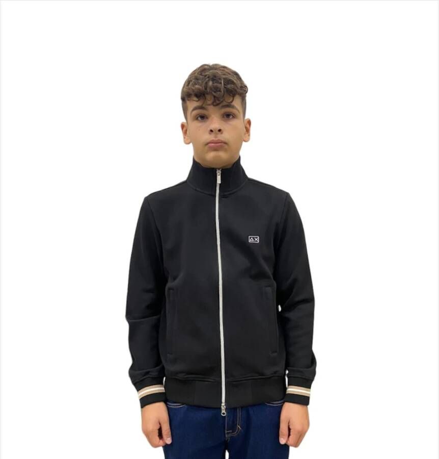 Sun68 Sweater met rits Zwart Heren