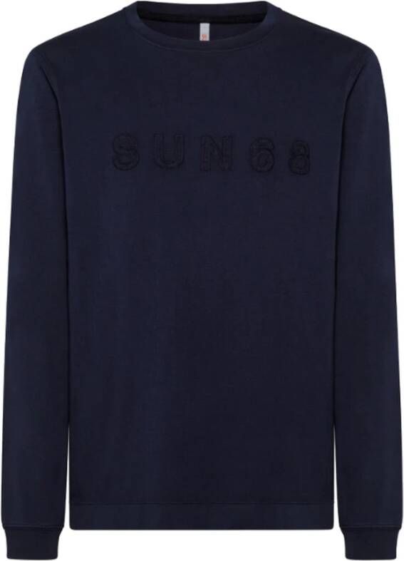 Sun68 Militair Groene Katoenen Sweatshirt Blue Heren