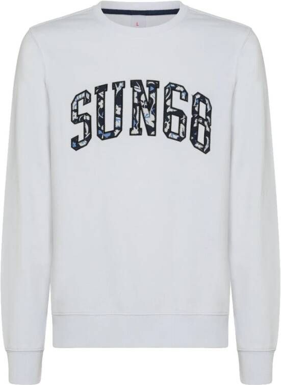Sun68 Heren Sweatshirt Comfortabel en Stijlvol White Heren