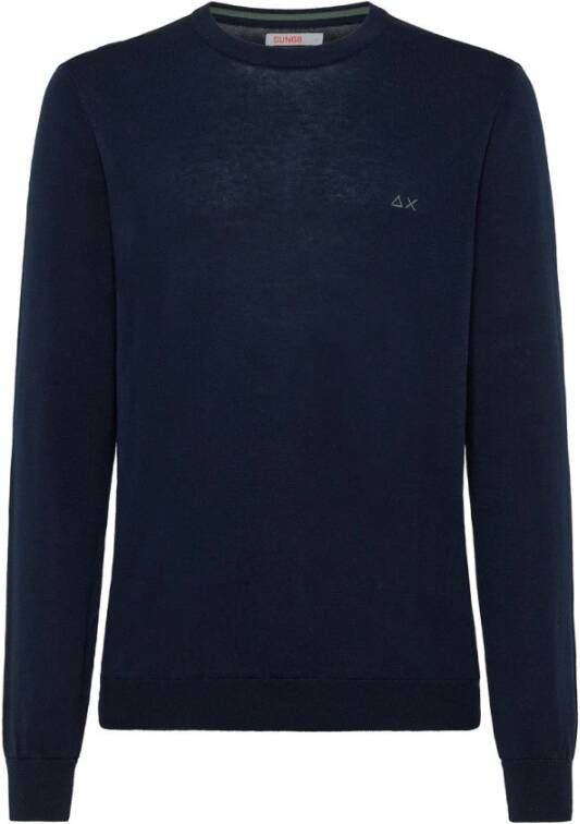 Sun68 Navyblauwe Heren Sweatshirt Blue Heren