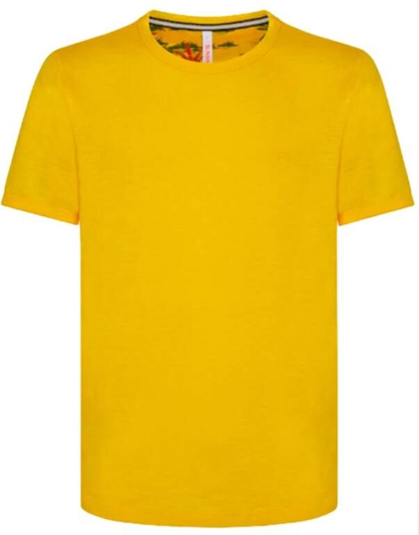 Sun68 T-shirt Geel Heren