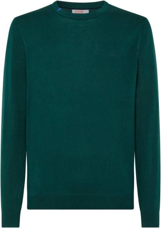 Sun68 Groene heren sweatshirt comfortabel en stijlvol Green Heren