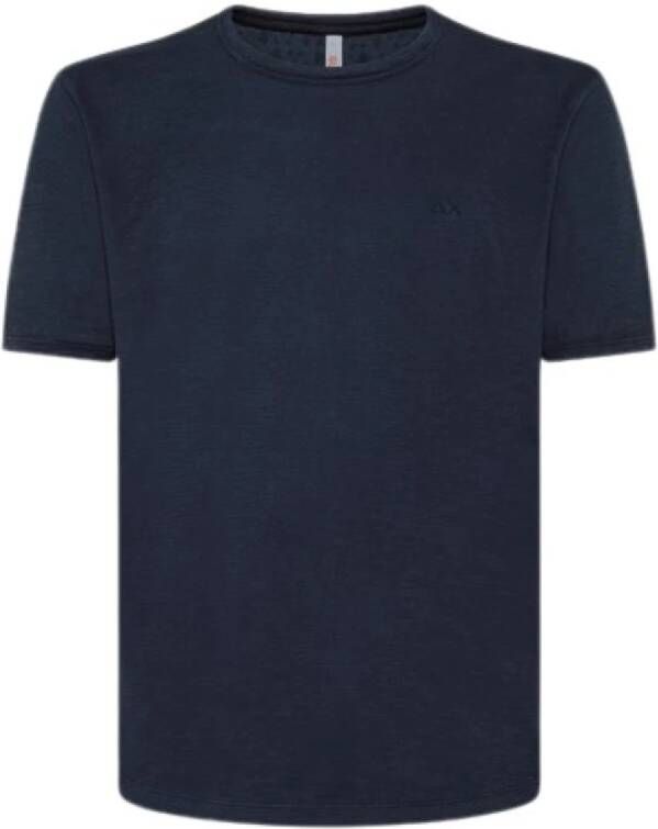 Sun68 T-Shirts Blauw Heren