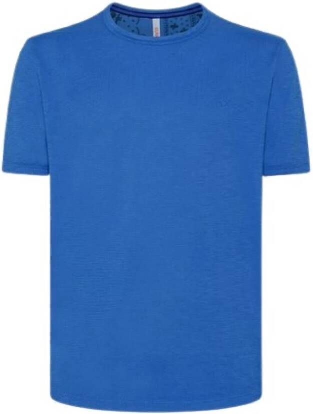 Sun68 Blauwe T-shirts en Polos Blue Heren