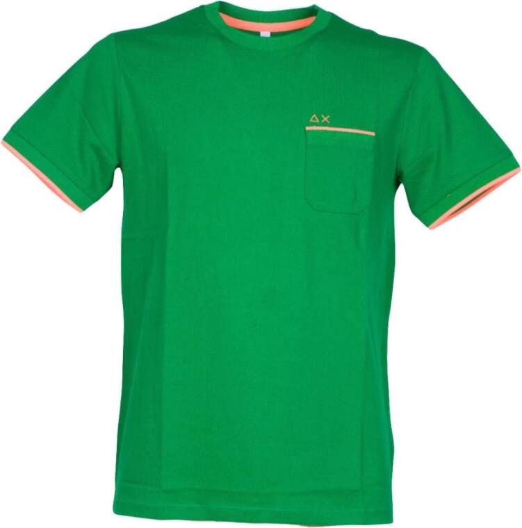 Sun68 T-Shirts Groen Heren