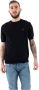 Sun68 Katoenen T-shirt met korte mouwen en geborduurd logo Black Heren - Thumbnail 1