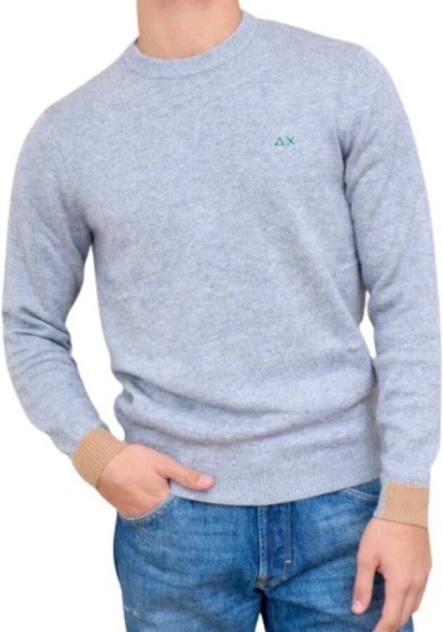 Sun68 Ronde Hals Gebreide Kleding Blue Heren