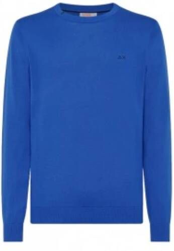Sun68 Truien met ronde hals Blauw Heren