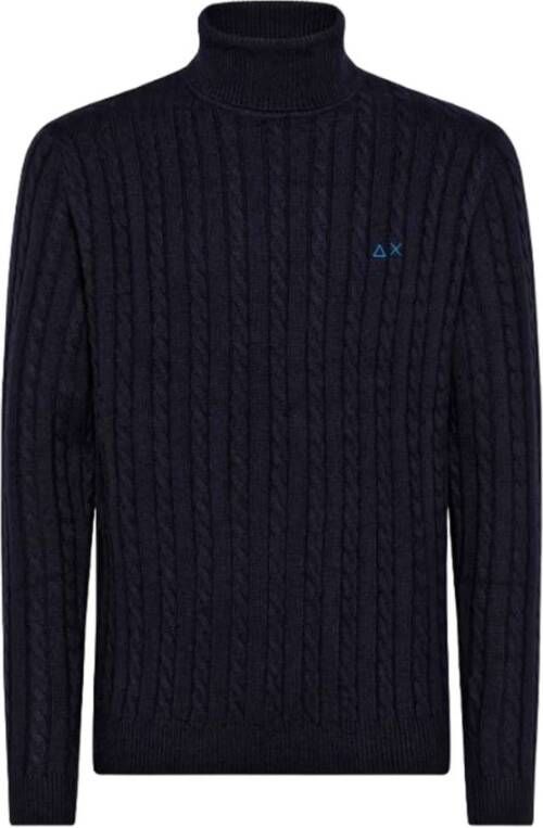 Sun68 Winter Gebreide Coltrui Blue Heren