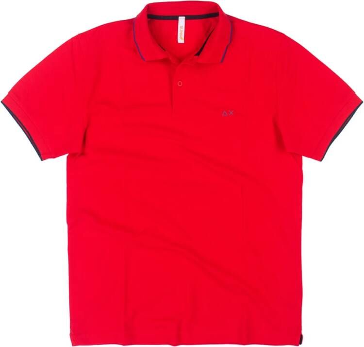 Sun68 Zon 68 t-shirts en polos rood Heren