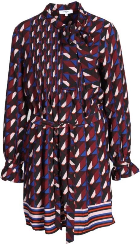Suncoo Kleed in donkerblauw patroon Rood Dames