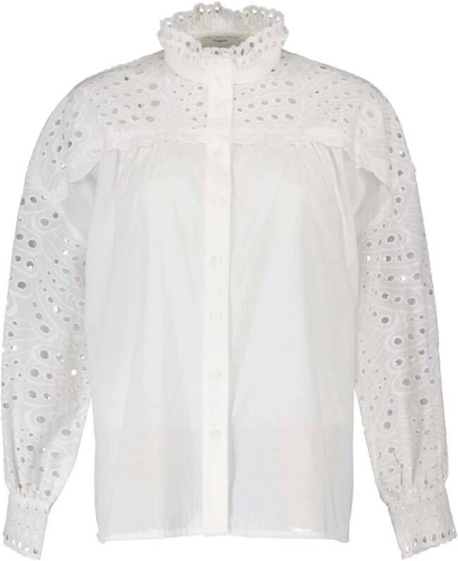 Suncoo Broderie blouse Leone wit