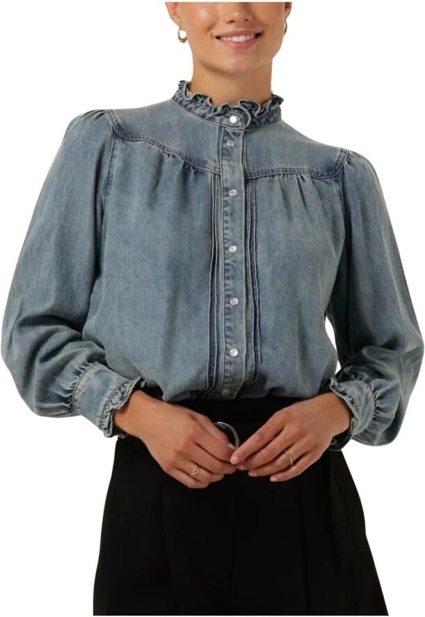 Suncoo Tencel denim blouse Laura blauw - Foto 3