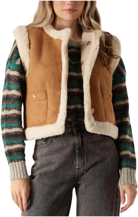 Suncoo Elegante Camel Vest voor Vrouwen Brown Dames - Foto 3