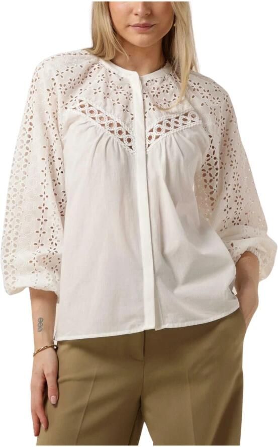 Suncoo Elegante Witte Blouse Lovely White Dames - Foto 3