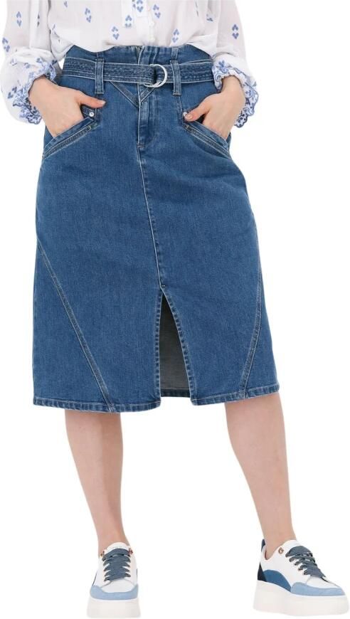 Suncoo Frisse Blauwe Denim Rok Blue Dames - Foto 3