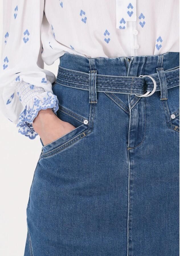 Suncoo Frisse Blauwe Denim Rok Blue Dames