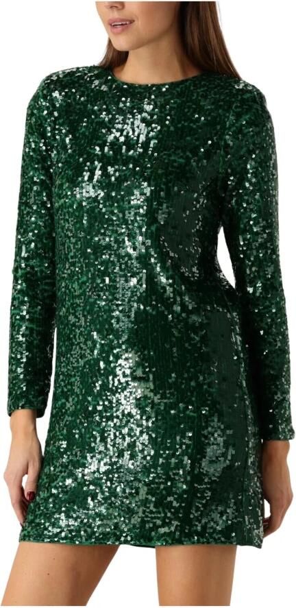 Suncoo Groene Glitter Mini Jurk Green Dames - Foto 7
