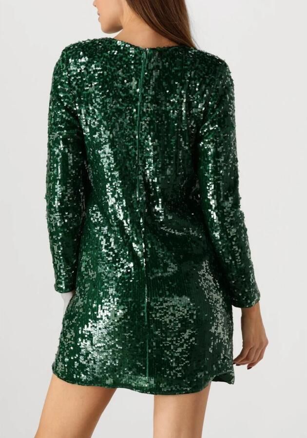 Suncoo Groene Glitter Mini Jurk Green Dames - Foto 6