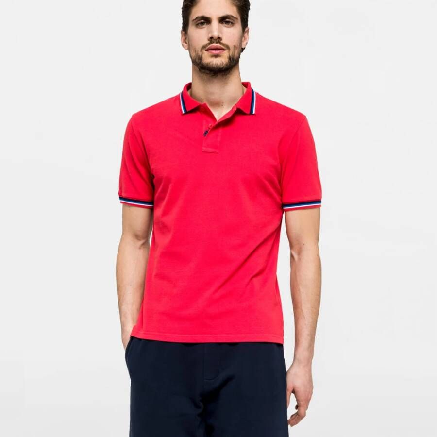 Sundek Birce Polo M779Plj6500-594 Rood Heren