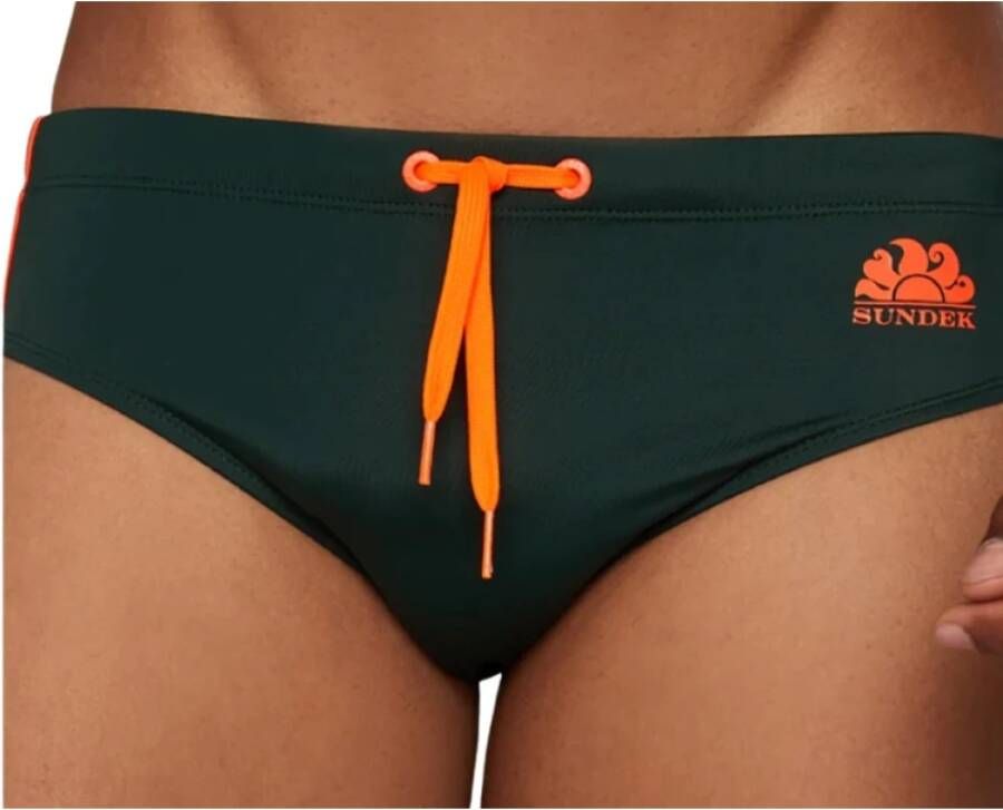 Sundek Zeewier Nylon Elastische Taille Kostuum Green Heren