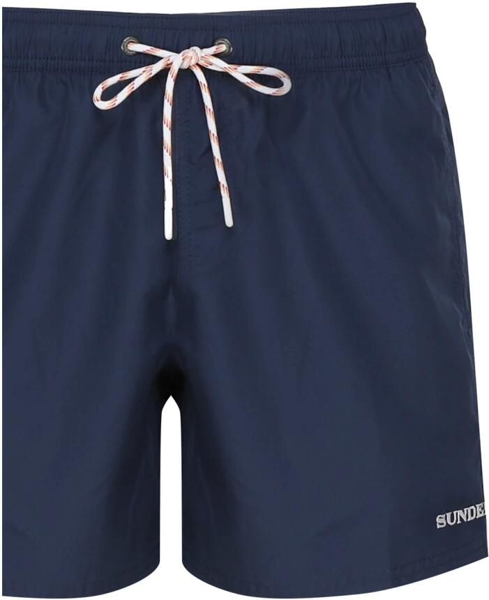 Sundek Fluo Groene Nylon Shorts Elastische Taille Blue Heren
