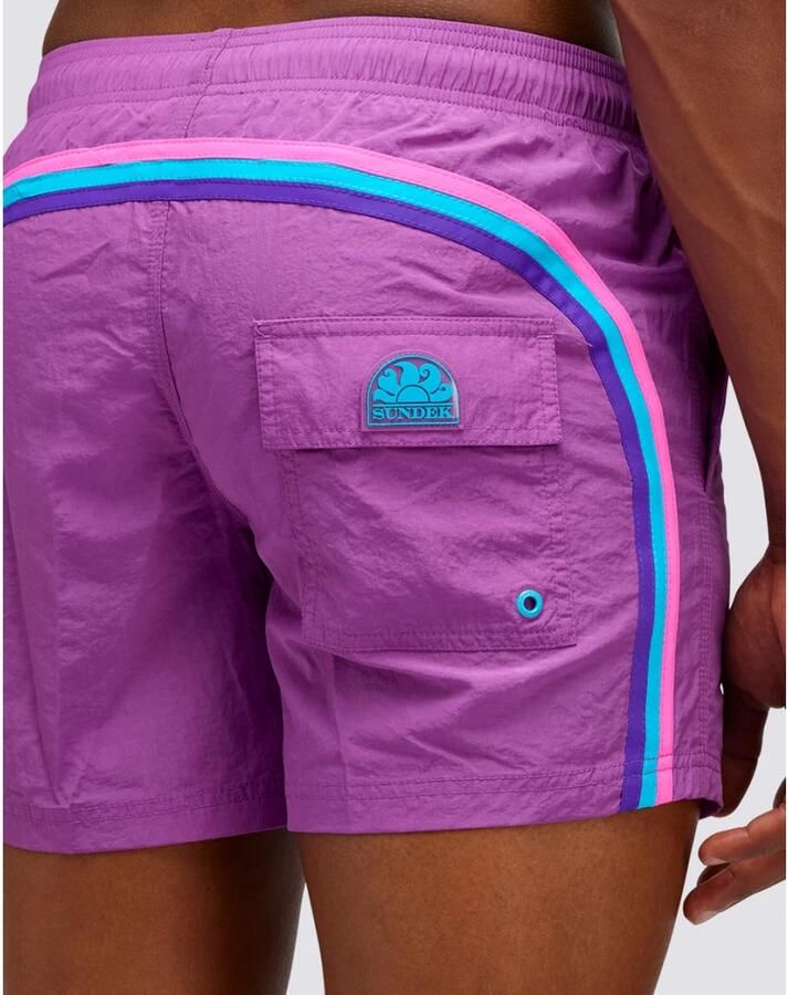 Sundek Gerimpelde Regenboog Badpak Purple Heren