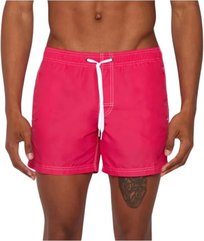 Sundek Rode Zee Zwemshorts Elastische Taille Red Heren - Foto 3