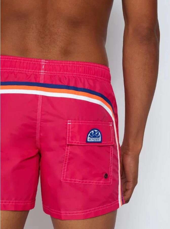 Sundek Rode Zee Zwemshorts Elastische Taille Red Heren - Foto 2