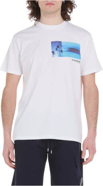 Sundek T-shirt met afdrukken White Heren