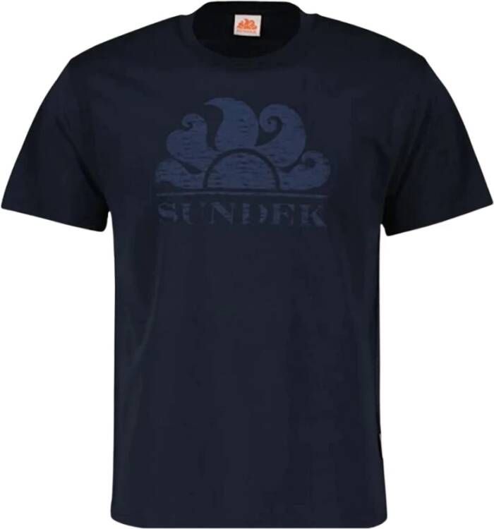 Sundek T-Shirts Blauw Heren