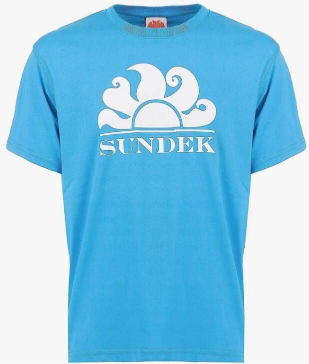 Sundek T-Shirts Blauw Heren